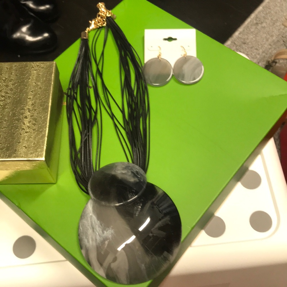 Necklace and earrings